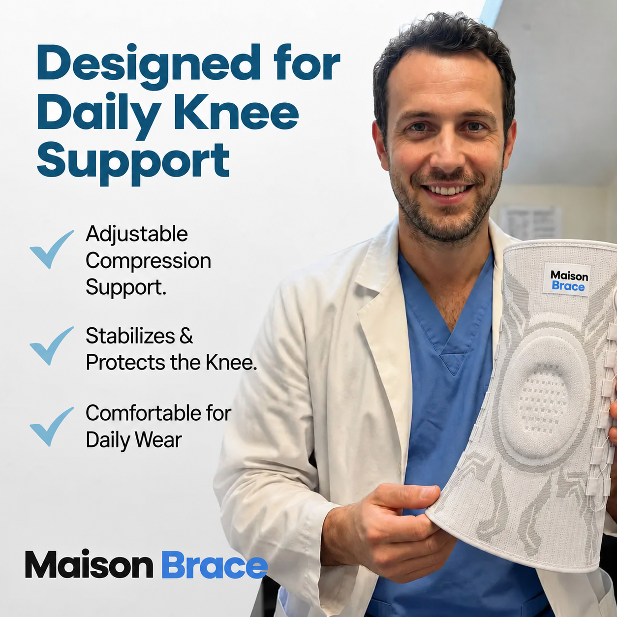 Maison Brace knee sleeve detail 2